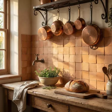 ZELIJ 10X10 - LES ÉCLATS DE ROSE COULEUR 05 - TERRE CUITE