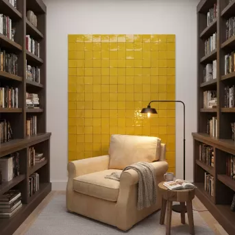 ZELIJ 10X10 - LES OCRES D'ORIENT COULEUR 11 - JAUNE