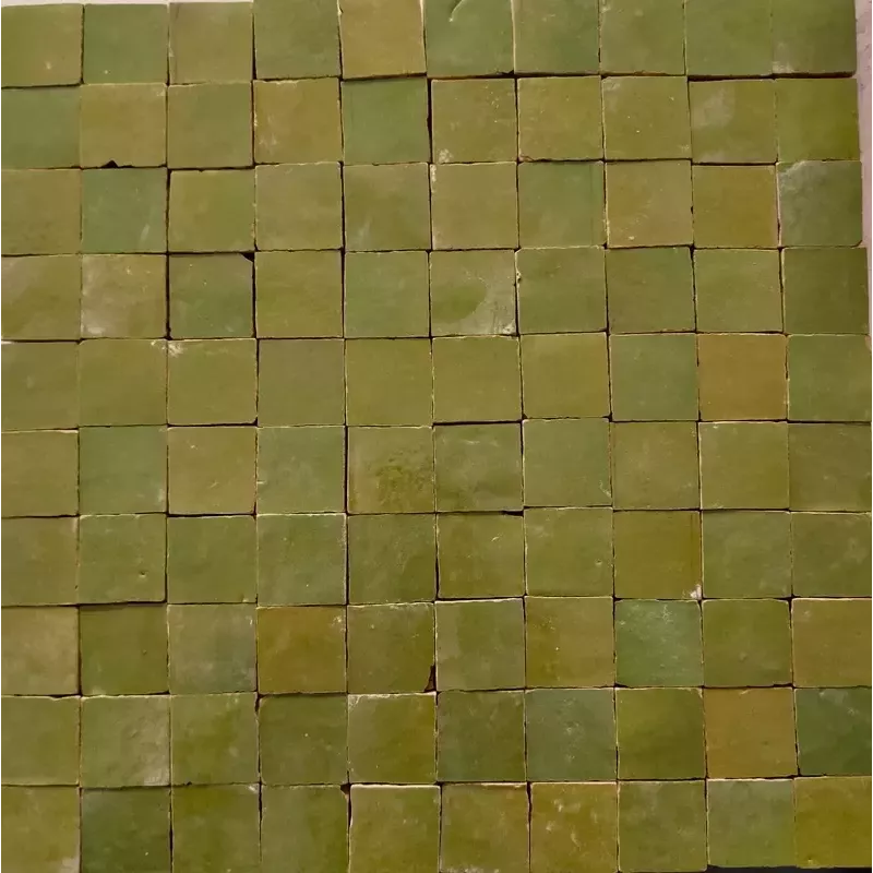 ZELIJ 5X5 - LES JARDINS DE LA PALMERAIE COULEUR 23 - VERT ALGUE