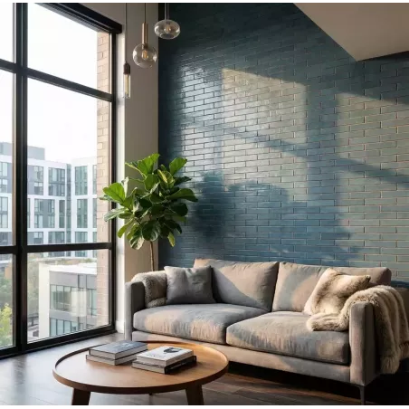 ZELIJ 2X10 - LES AZURS MÉDITÉRRANÉENS COULEUR 27 - BLEU AZUL