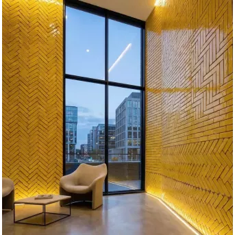 ZELIJ 2X10 - LES OCRES D'ORIENT COULEUR 11 - JAUNE