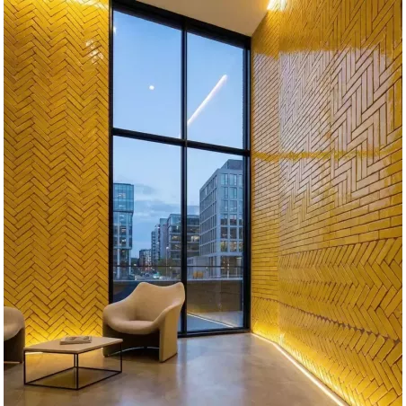 ZELIJ 2X10 - LES OCRES D'ORIENT COULEUR 11 - JAUNE