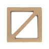 Claustra en terre cuite Celosia Symbol D 15x15x10 cm vu de face