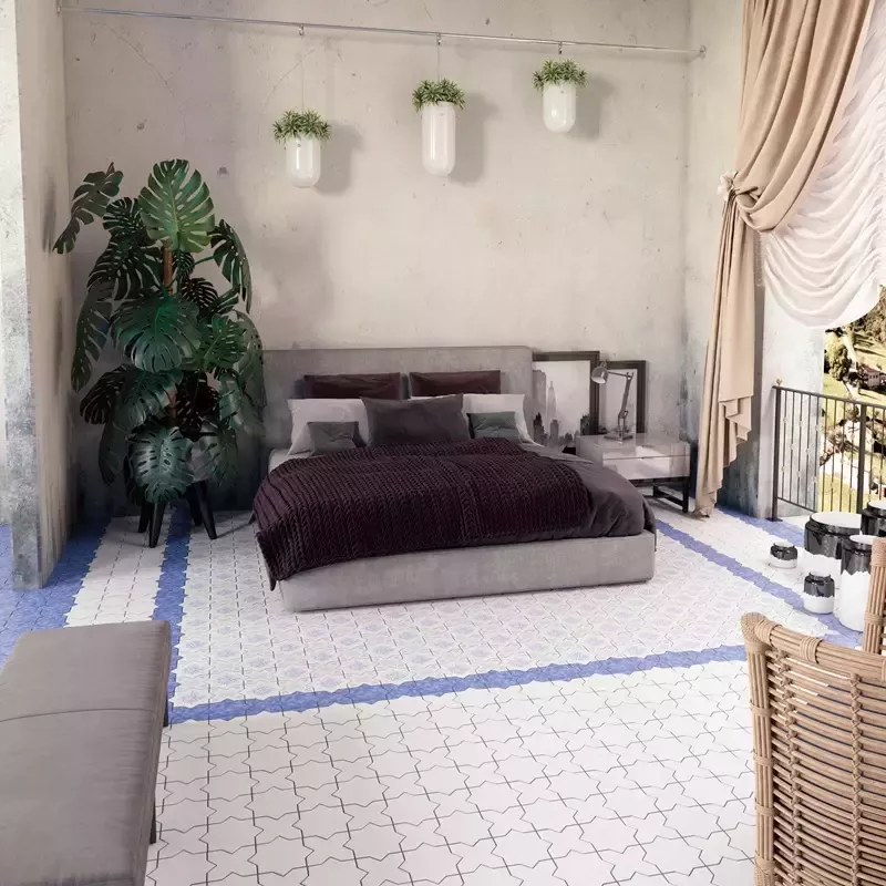 Carrelage BECOLORS CROSS 13.25x13.25 Mat - Design Graphique