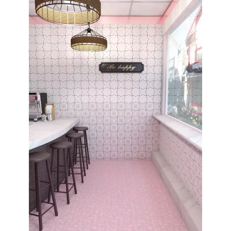 Carrelage BECOLORS STAR 13,25x13,25 Mat - Motif Étoile Design