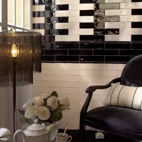 Briquettes ALASKA 7,5x30 : Carrelage Mural Blanc Épuré