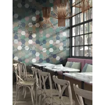 GOOD VIBES DECOR 14X16 HEXAGONAL MAT