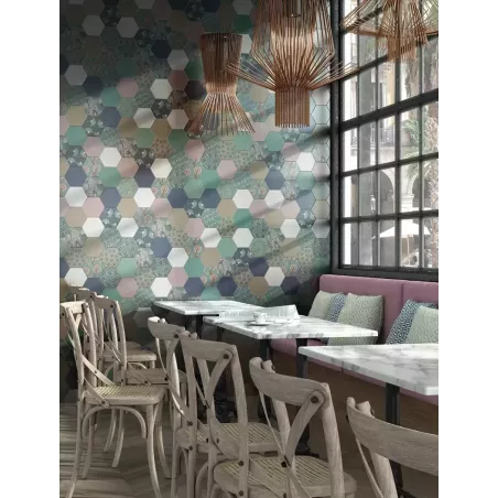 GOOD VIBES DECOR 14X16 HEXAGONAL MAT